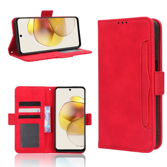 For Motorola Moto G 5G 2023 Skin Feel Calf Texture Card Slots Leather Phone Case(Red) - Motorola Cases by PMC Jewellery | Online Shopping South Africa | PMC Jewellery | Buy Now Pay Later Mobicred