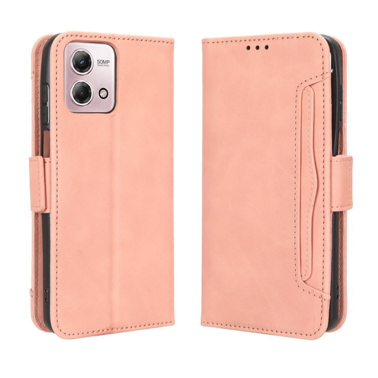 For Motorola Moto G Stylus 4G 2023 Skin Feel Calf Texture Card Slots Leather Phone Case(Pink) - Motorola Cases by PMC Jewellery | Online Shopping South Africa | PMC Jewellery | Buy Now Pay Later Mobicred