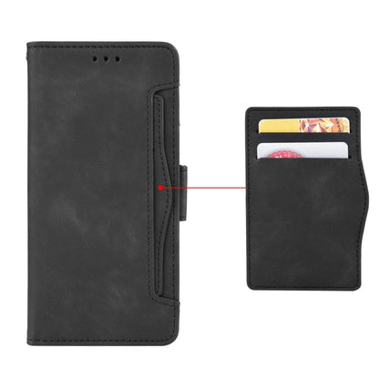 For Motorola Moto G53 / G13 Skin Feel Calf Texture Card Slots Leather Phone Case(Black) - Motorola Cases by PMC Jewellery | Online Shopping South Africa | PMC Jewellery | Buy Now Pay Later Mobicred