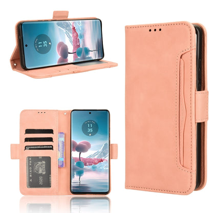 For Motorola Edge 40 Neo 5G Skin Feel Calf Texture Card Slots Leather Phone Case(Pink) - Motorola Cases by PMC Jewellery | Online Shopping South Africa | PMC Jewellery | Buy Now Pay Later Mobicred