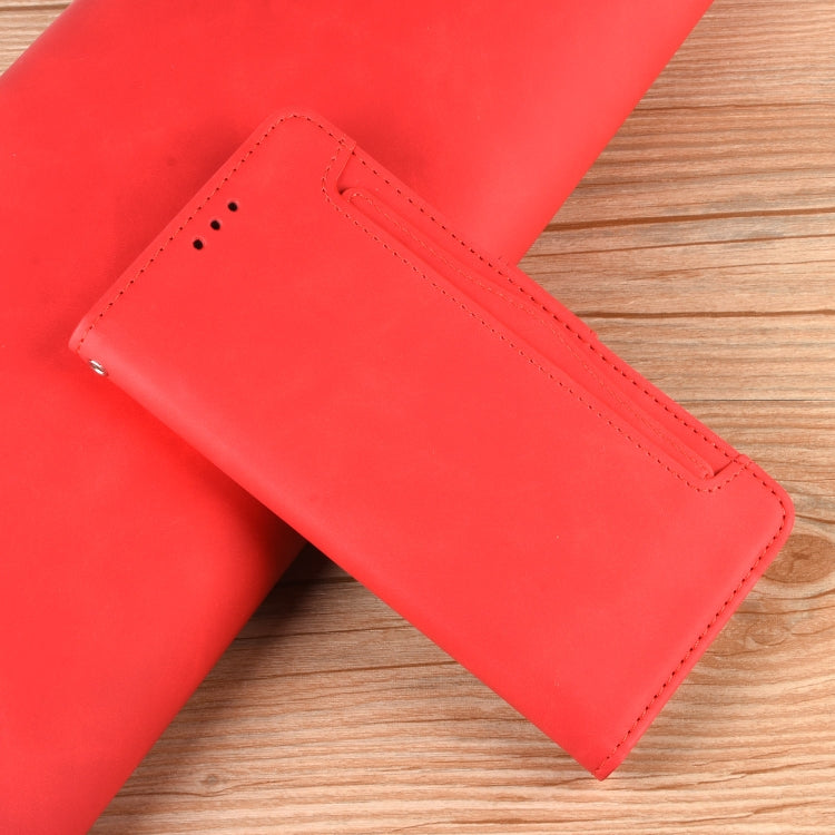 For Motorola Moto G Power 5G 2024 Skin Feel Calf Texture Card Slots Leather Phone Case(Red) - Motorola Cases by PMC Jewellery | Online Shopping South Africa | PMC Jewellery | Buy Now Pay Later Mobicred