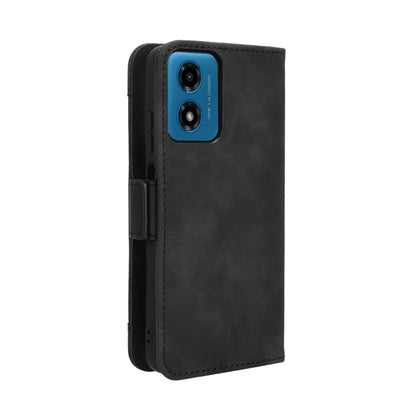 For Motorola Moto G04 / G24 Skin Feel Calf Texture Card Slots Leather Phone Case(Black) - Motorola Cases by PMC Jewellery | Online Shopping South Africa | PMC Jewellery | Buy Now Pay Later Mobicred