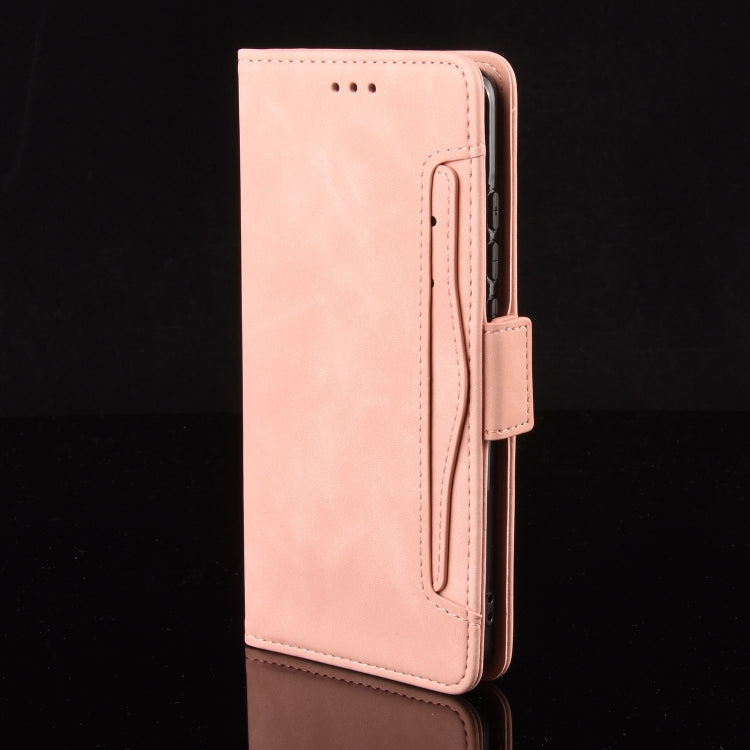 For Motorola Moto G34 5G Skin Feel Calf Texture Card Slots Leather Phone Case(Pink) - Motorola Cases by PMC Jewellery | Online Shopping South Africa | PMC Jewellery | Buy Now Pay Later Mobicred