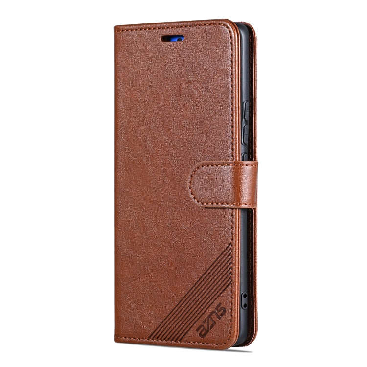 For vivo X100 5G AZNS Sheepskin Texture Flip Leather Phone Case(Brown) - vivo Cases by AZNS | Online Shopping South Africa | PMC Jewellery | Buy Now Pay Later Mobicred