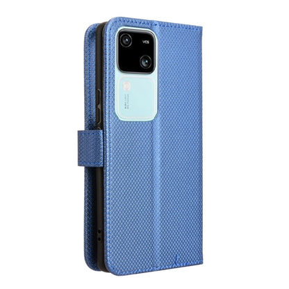 For vivo S18 5G / S18 Pro 5G Diamond Texture Leather Phone Case(Blue) - S18 Pro Cases by PMC Jewellery | Online Shopping South Africa | PMC Jewellery | Buy Now Pay Later Mobicred
