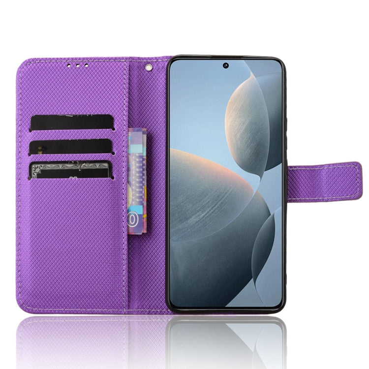 For Xiaomi Redmi K70 / K70 Pro Diamond Texture Leather Phone Case(Purple) - K70 Pro Cases by PMC Jewellery | Online Shopping South Africa | PMC Jewellery | Buy Now Pay Later Mobicred