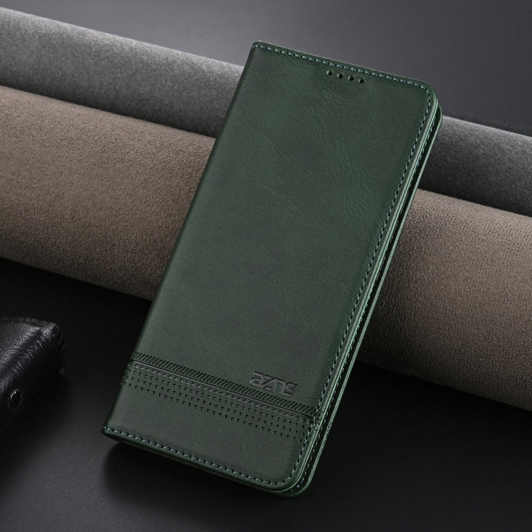 For Huawei Pura 70 AZNS Magnetic Calf Texture Flip Leather Phone Case(Dark Green) - Huawei Cases by AZNS | Online Shopping South Africa | PMC Jewellery | Buy Now Pay Later Mobicred