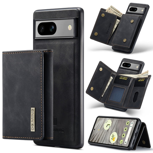 For Google Pixel 7A DG.MING M1 Series 3-Fold Multi Card Wallet + Magnetic Phone Case(Black) - Google Cases by DG.MING | Online Shopping South Africa | PMC Jewellery | Buy Now Pay Later Mobicred