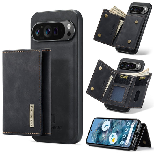 For Google Pixel 9 Pro XL DG.MING M1 Series 3-Fold Multi Card Wallet + Magnetic Phone Case(Black) - Google Cases by DG.MING | Online Shopping South Africa | PMC Jewellery | Buy Now Pay Later Mobicred