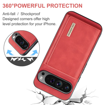 For Google Pixel 9 Pro XL DG.MING M1 Series 3-Fold Multi Card Wallet + Magnetic Phone Case(Red) - Google Cases by DG.MING | Online Shopping South Africa | PMC Jewellery | Buy Now Pay Later Mobicred