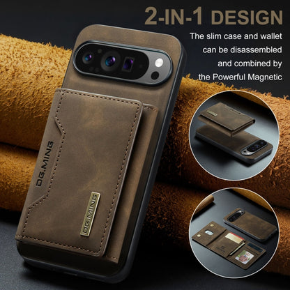 For Google Pixel 9 Pro XL DG.MING M2 Series 3-Fold Multi Card Bag + Magnetic Phone Case(Coffee) - Google Cases by DG.MING | Online Shopping South Africa | PMC Jewellery | Buy Now Pay Later Mobicred