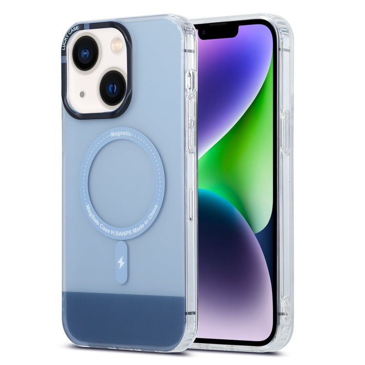For iPhone 15 Plus PC + TPU IMD MagSafe Magnetic Phone Case(Grey) - iPhone 15 Plus Cases by PMC TechLife | Online Shopping South Africa | PMC TechLife
