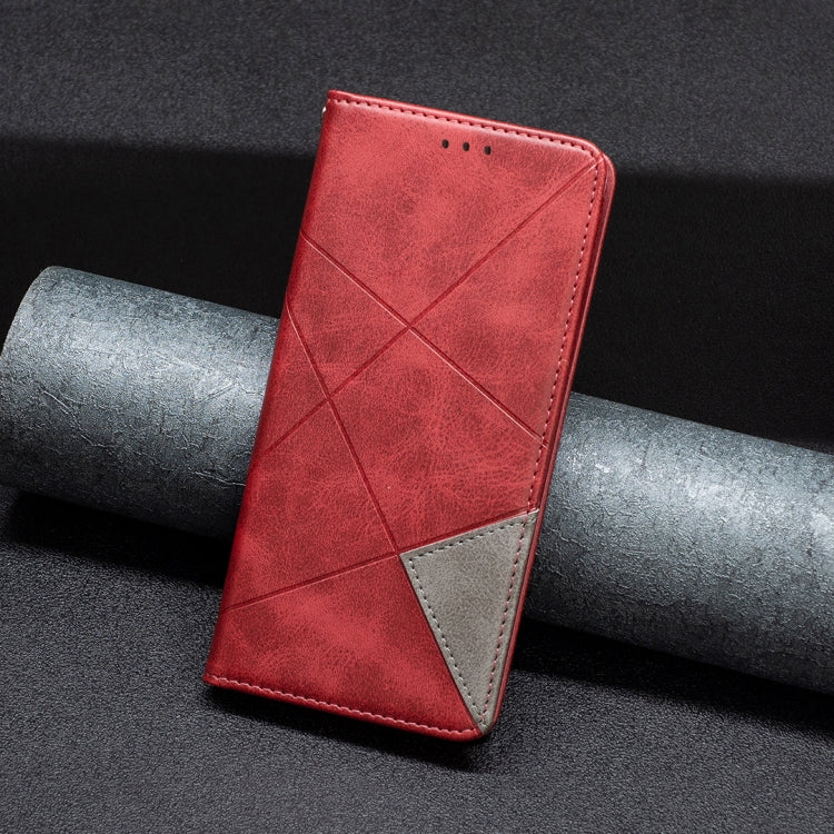 For Xiaomi Redmi Note 13 Rhombus Texture Magnetic Leather Phone Case(Red) - Xiaomi Cases by PMC TechLife | Online Shopping South Africa | PMC TechLife | Buy Now Pay Later Mobicred