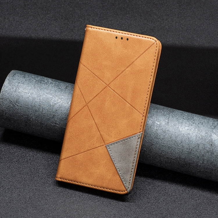 For Xiaomi Redmi Note 13 4G Global Rhombus Texture Magnetic Leather Phone Case(Yellow) - Note 13 Cases by PMC TechLife | Online Shopping South Africa | PMC TechLife | Buy Now Pay Later Mobicred