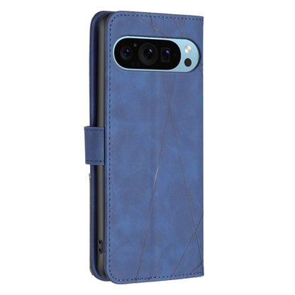 For Google Pixel 9 Pro Magnetic Buckle Rhombus Texture Leather Phone Case(Blue) - Google Cases by PMC Jewellery | Online Shopping South Africa | PMC Jewellery | Buy Now Pay Later Mobicred