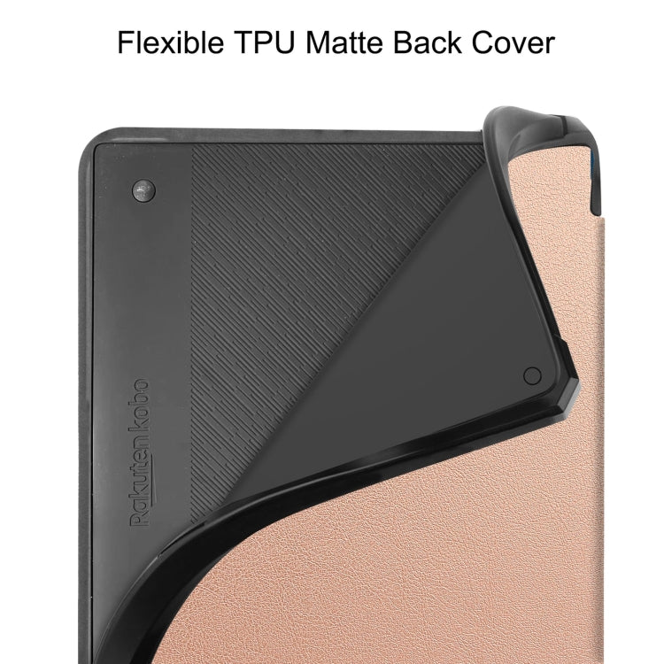 For Kobo Elipsa 2E Solid Color Deformation TPU Leather Smart Tablet Case(Rose Gold) - Others by PMC TechLife | Online Shopping South Africa | PMC TechLife | Buy Now Pay Later Mobicred