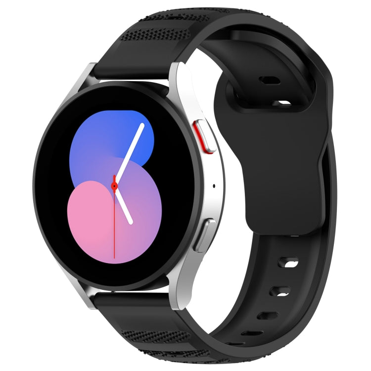 22mm Universal Dots Pattern Silicone Replacement Watch Band(Black) - 22mm Bands by PMc TechLife | Online Shopping South Africa | PMc TechLife | Buy Now Pay Later Mobicred