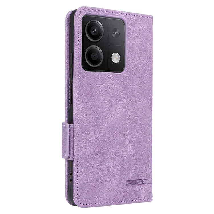 For Xiaomi Redmi Note 13 5G Magnetic Clasp Leather Phone Case(Purple) - Note 13 Cases by PMC Jewellery | Online Shopping South Africa | PMC Jewellery | Buy Now Pay Later Mobicred