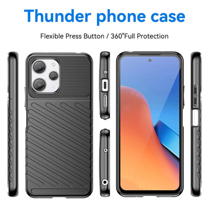 For Xiaomi Poco M6 Pro 5G Thunderbolt Shockproof TPU Protective Soft Phone Case(Black) - Xiaomi Cases by PMC Jewellery | Online Shopping South Africa | PMC Jewellery