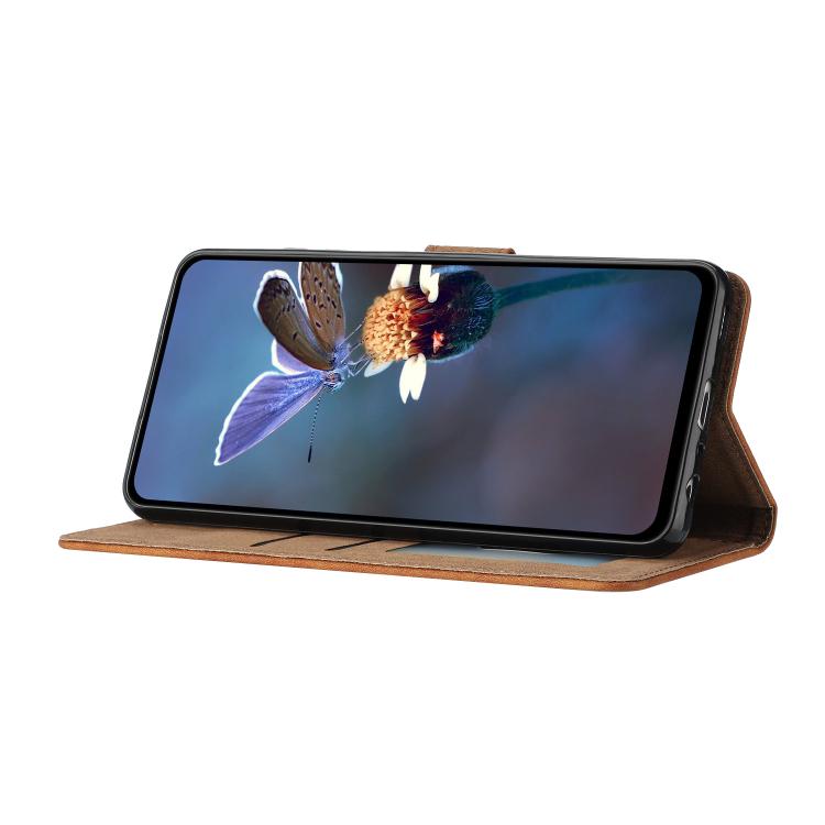 For iPhone 16e Seven Butterflies Embossed Leather Phone Case(Brown) - iPhone 16e Cases by PMC TechLife | Online Shopping South Africa | PMC TechLife | Buy Now Pay Later Mobicred
