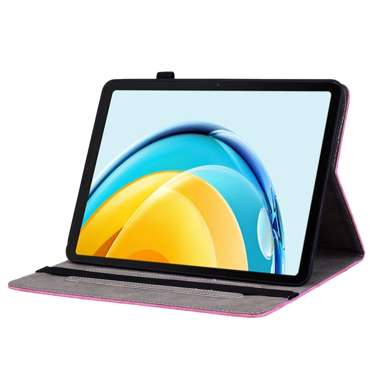 For Huawei MatePad SE 10.4 Butterfly Rose Embossed Leather Tablet Case(Rose Red) - Huawei Cases by PMC TechLife | Online Shopping South Africa | PMC TechLife | Buy Now Pay Later Mobicred