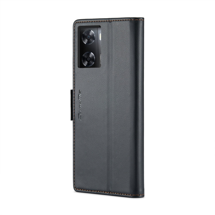 For OPPO A57 4G Global/A57s 4G Global CaseMe 023 Butterfly Buckle Litchi Texture RFID Anti-theft Leather Phone Case(Black) - OPPO Cases by CaseMe | Online Shopping South Africa | PMC Jewellery | Buy Now Pay Later Mobicred