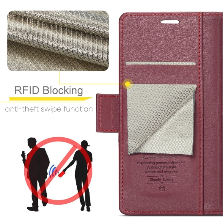 For OPPO Reno10 5G Global／Reno10 Pro Global CaseMe 023 Butterfly Buckle Litchi Texture RFID Anti-theft Leather Phone Case(Wine Red) - OPPO Cases by CaseMe | Online Shopping South Africa | PMC Jewellery | Buy Now Pay Later Mobicred