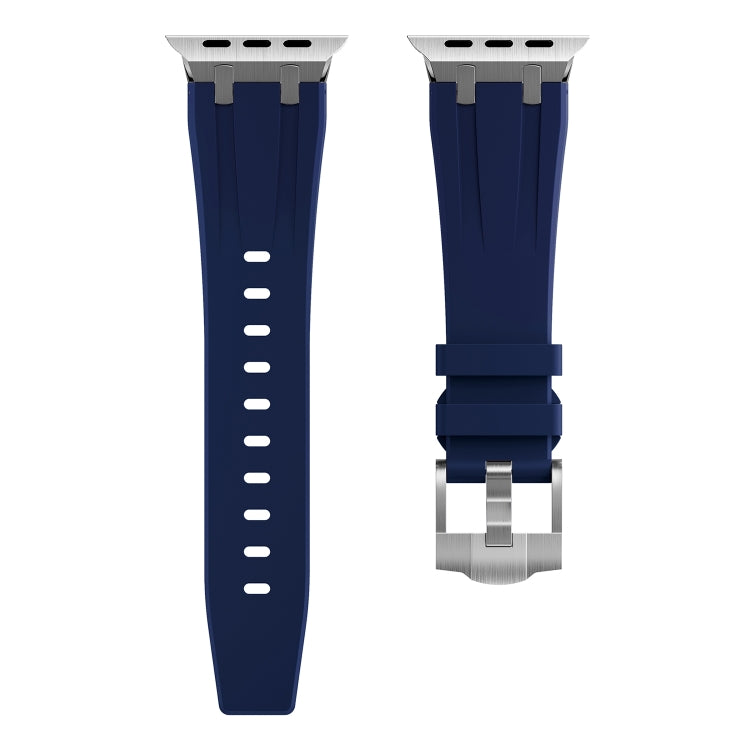 AP Silicone Watch Band For Apple Watch SE 2023 40mm(Black Blue) - Watch Bands by PMC TechLife | Online Shopping South Africa | PMC TechLife