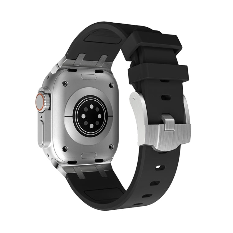 AP Silicone Watch Band For Apple Watch Series 10 46mm(Silver Black) - free shipping - PMC TechLife - Order now!