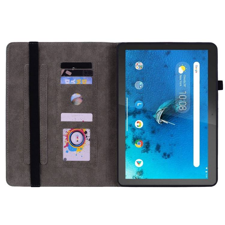 For Lenovo M10 Butterfly Rose Embossed Leather Tablet Case(Green) - Lenovo by PMC TechLife | Online Shopping South Africa | PMC TechLife | Buy Now Pay Later Mobicred