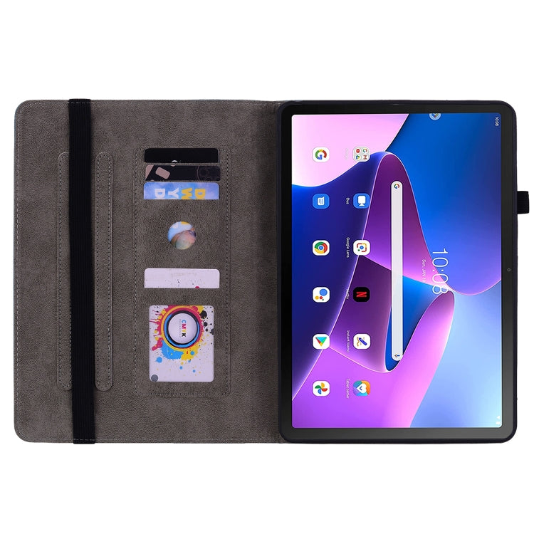 For Lenovo Tab M10 10.1 3rd Gen Butterfly Rose Embossed Leather Tablet Case(Rose Red) - Lenovo by PMC TechLife | Online Shopping South Africa | PMC TechLife | Buy Now Pay Later Mobicred