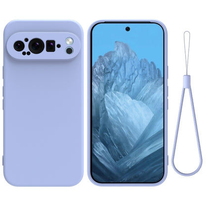 For Google Pixel 9 Pro Pure Color Liquid Silicone Shockproof Phone Case(Purple) - Google Cases by PMC Jewellery | Online Shopping South Africa | PMC Jewellery | Buy Now Pay Later Mobicred