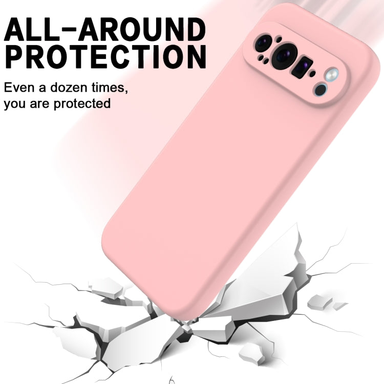 For Google Pixel 9 Pro XL Pure Color Liquid Silicone Shockproof Phone Case(Pink) - Google Cases by PMC Jewellery | Online Shopping South Africa | PMC Jewellery | Buy Now Pay Later Mobicred