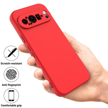 For Google Pixel 9 Pro XL Pure Color Liquid Silicone Shockproof Phone Case(Red) - Google Cases by PMC Jewellery | Online Shopping South Africa | PMC Jewellery | Buy Now Pay Later Mobicred