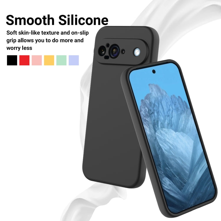 For Google Pixel 9 Pure Color Liquid Silicone Shockproof Phone Case(Black) - Google Cases by PMC Jewellery | Online Shopping South Africa | PMC Jewellery | Buy Now Pay Later Mobicred