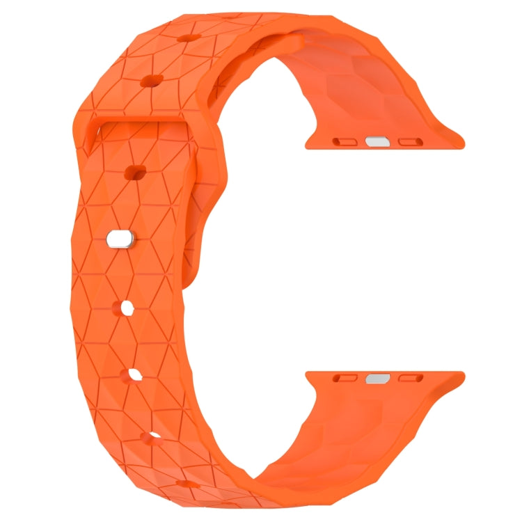 Football Texture Silicone Watch Band For Apple Watch SE 2023 40mm(Orange) - Watch Bands by PMC Jewellery | Online Shopping South Africa | PMC Jewellery