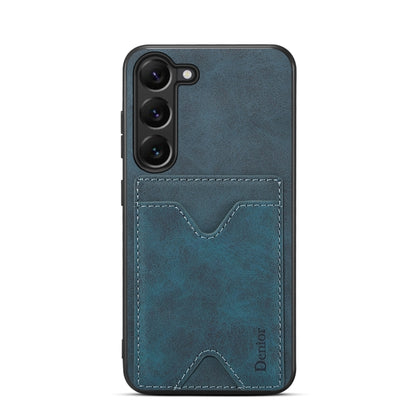 For Samsung Galaxy S24 5G Denior PU Back Cover Card Slot Holder Phone Case(Blue) - Galaxy S24 5G Cases by Denior | Online Shopping South Africa | PMC Jewellery | Buy Now Pay Later Mobicred