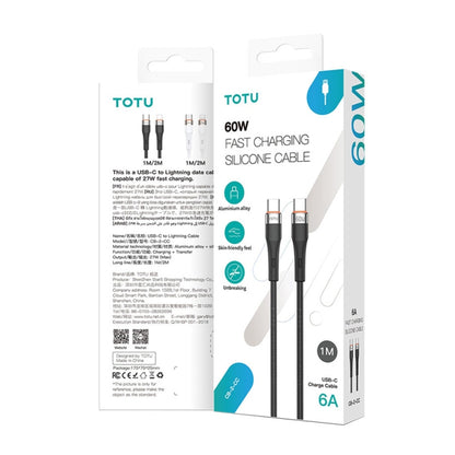 TOTU CB-2 Series USB-C / Type-C to 8 Pin Aluminum Alloy Skin Feel Data Cable, Length:1m(White) - 2 in 1 Cable by TOTUDESIGN | Online Shopping South Africa | PMC Jewellery | Buy Now Pay Later Mobicred