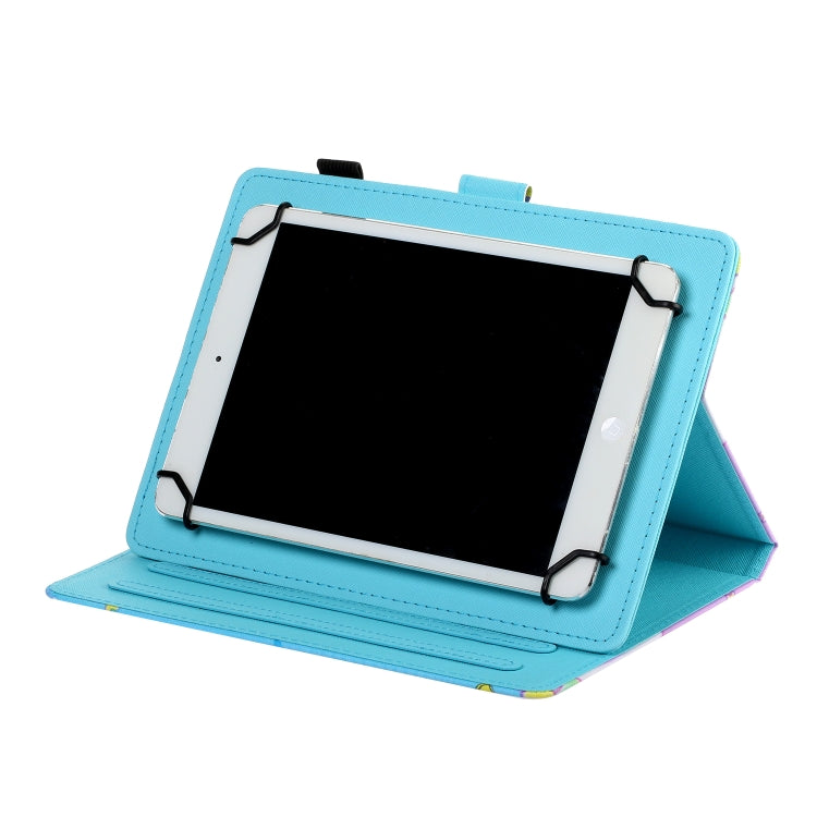 For 10 inch Universal Tablet PC Colored Drawing Pattern Horizontal Flip Leather Case with Holder & Card Slots(Tiger) - 10 - 11 inch by PMC TechLife | Online Shopping South Africa | PMC TechLife | Buy Now Pay Later Mobicred