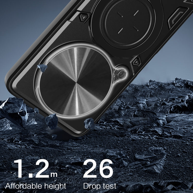 For Xiaomi Redmi A3 CD Texture Sliding Camshield Magnetic Holder Phone Case(Silver) - Xiaomi Cases by PMC TechLife | Online Shopping South Africa | PMC TechLife | Buy Now Pay Later Mobicred