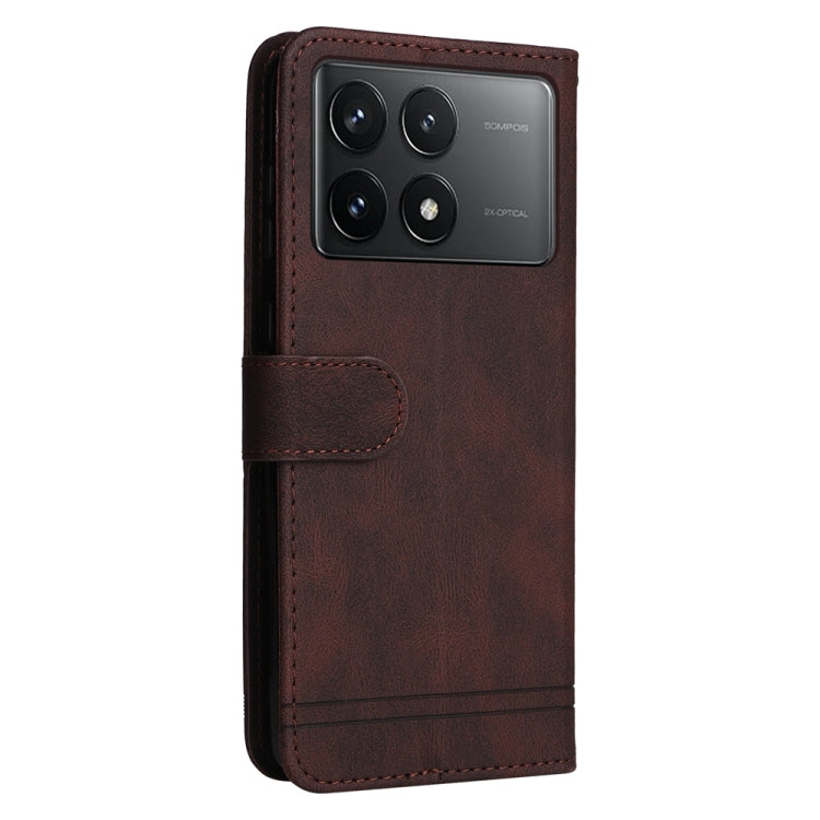 For Xiaomi Redmi K70 / K70 Pro Skin Feel Life Tree Metal Button Leather Phone Case(Brown) - K70 Pro Cases by PMC Jewellery | Online Shopping South Africa | PMC Jewellery | Buy Now Pay Later Mobicred