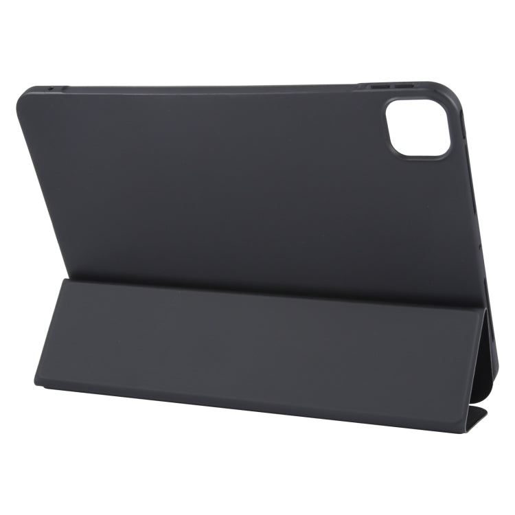 For iPad Air 11 2024 GEBEI 3-folding Holder Shockproof Flip Leather Tablet Case(Black) - iPad Air 11 2024 Cases by GEBEI | Online Shopping South Africa | PMC Jewellery | Buy Now Pay Later Mobicred