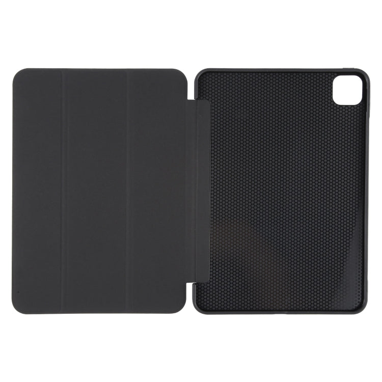 For iPad Air 11 2024 GEBEI 3-folding Holder Shockproof Flip Leather Tablet Case(Black) - iPad Air 11 2024 Cases by GEBEI | Online Shopping South Africa | PMC Jewellery | Buy Now Pay Later Mobicred