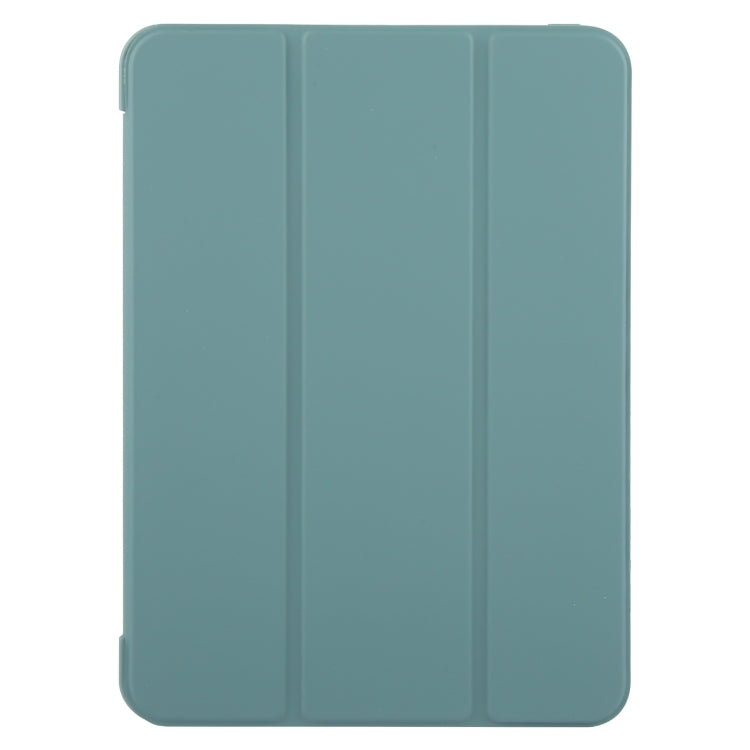 For iPad Air 11 2024 GEBEI 3-folding Holder Shockproof Flip Leather Tablet Case(Dark Green) - iPad Air 11 2024 Cases by GEBEI | Online Shopping South Africa | PMC Jewellery | Buy Now Pay Later Mobicred