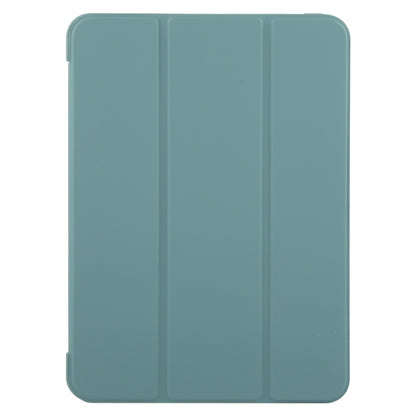 For iPad Air 11 2024 GEBEI 3-folding Holder Shockproof Flip Leather Tablet Case(Dark Green) - iPad Air 11 2024 Cases by GEBEI | Online Shopping South Africa | PMC Jewellery | Buy Now Pay Later Mobicred