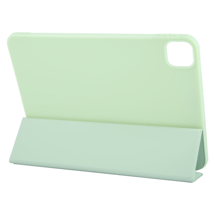For iPad Air 11 2024 GEBEI 3-folding Holder Shockproof Flip Leather Tablet Case(Green) - iPad Air 11 2024 Cases by GEBEI | Online Shopping South Africa | PMC TechLife | Buy Now Pay Later Mobicred