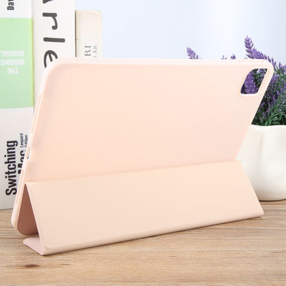 For iPad Air 13 2024 GEBEI 3-folding Holder Shockproof Flip Leather Tablet Case(Pink) - iPad Air 13 2024 Cases by GEBEI | Online Shopping South Africa | PMC Jewellery | Buy Now Pay Later Mobicred