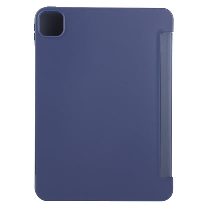 For iPad Pro 13 2024 GEBEI 3-folding Holder Shockproof Flip Leather Tablet Case(Dark Blue) - iPad Pro 13 2024 Cases by GEBEI | Online Shopping South Africa | PMC Jewellery | Buy Now Pay Later Mobicred