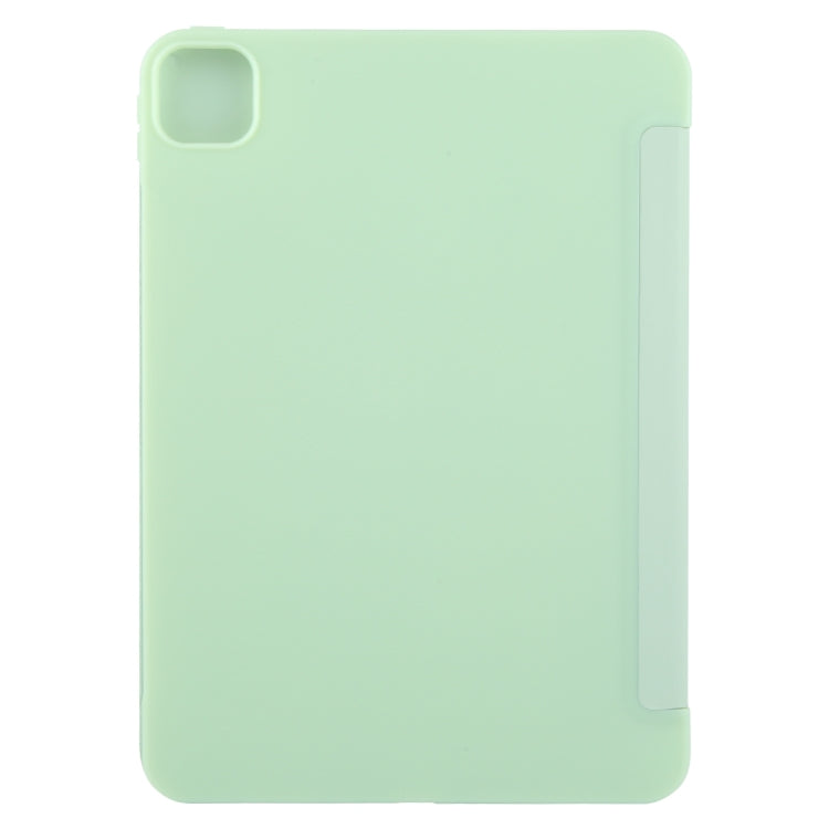 For iPad Pro 13 2024 GEBEI 3-folding Holder Shockproof Flip Leather Tablet Case(Green) - iPad Pro 13 2024 Cases by GEBEI | Online Shopping South Africa | PMC Jewellery | Buy Now Pay Later Mobicred