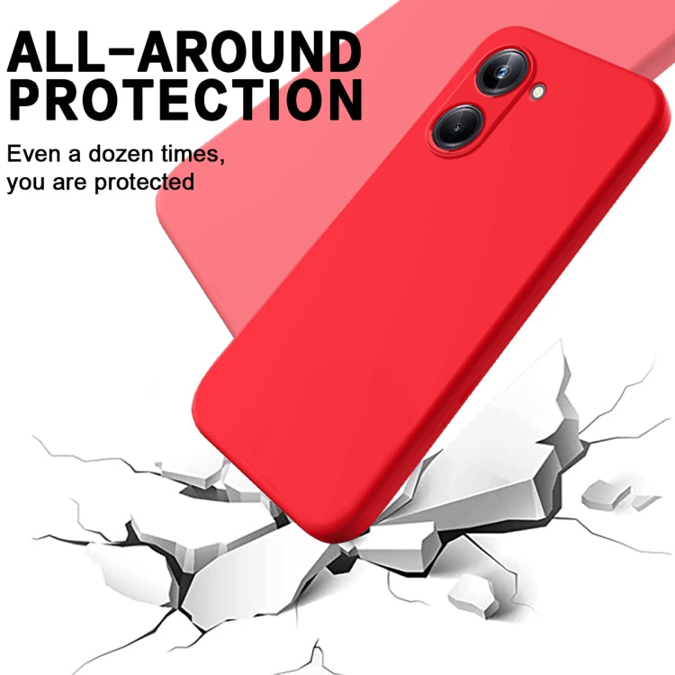 For Realme 10 Pro 5G Solid Color Liquid Silicone Dropproof Full Coverage Phone Case(Red) - Realme Cases by PMC TechLife | Online Shopping South Africa | PMC TechLife | Buy Now Pay Later Mobicred